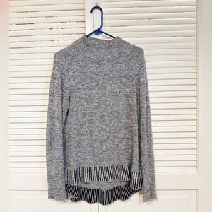 Anthropologie Rosie Neim Grey Knit Sweater